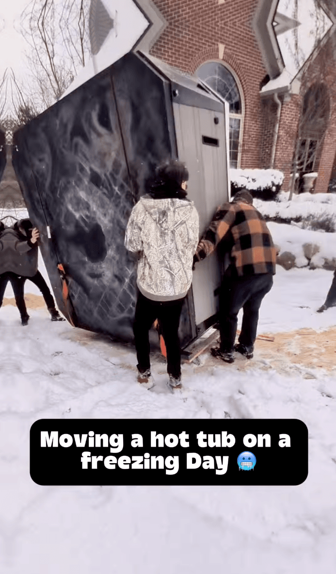 Moving a Hot Tub on a Freezing Day